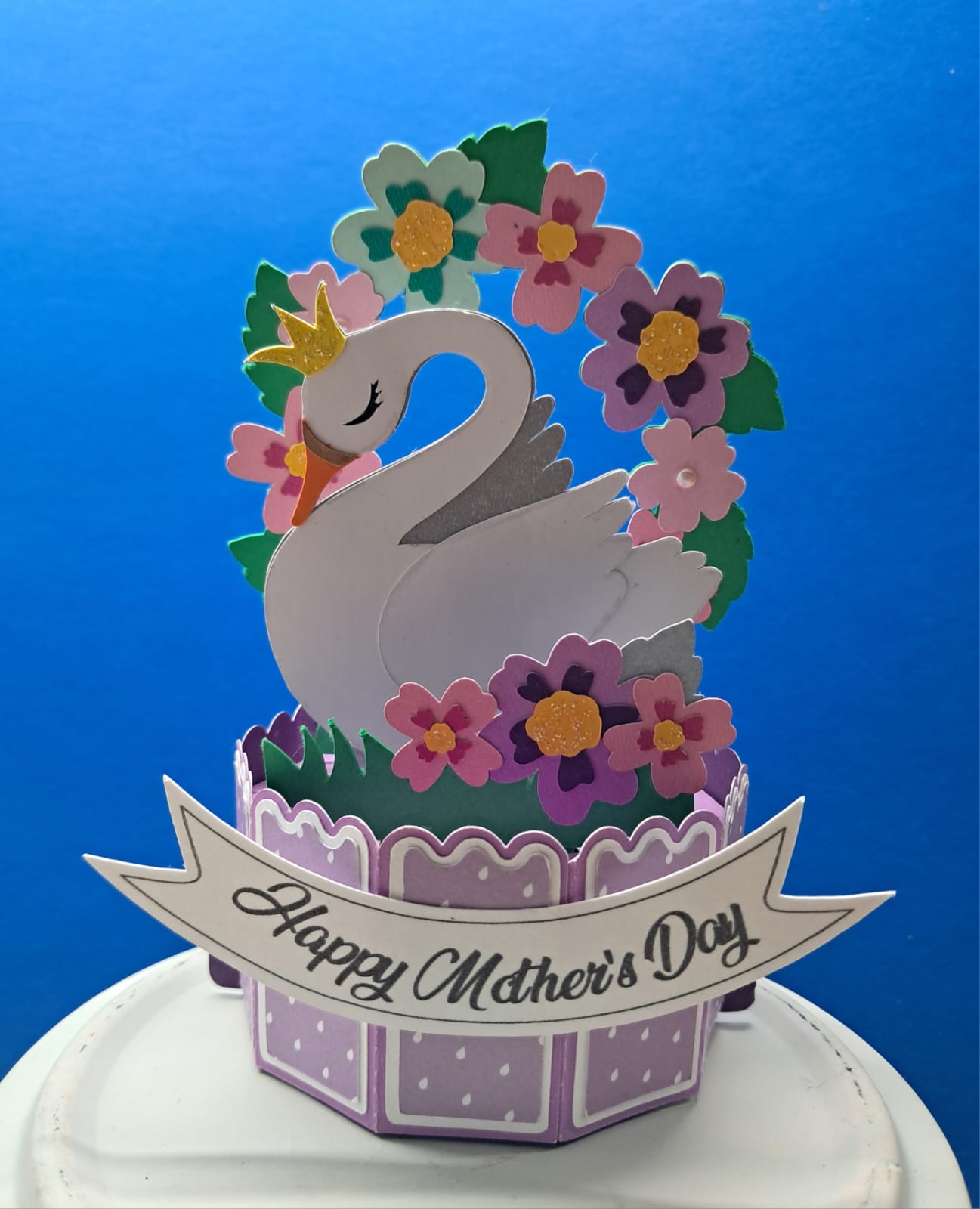 Beautiful handmade Mother's Day pop-up card